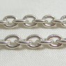 (ch1379)Cadena de plata con eslabn clsico redondo.